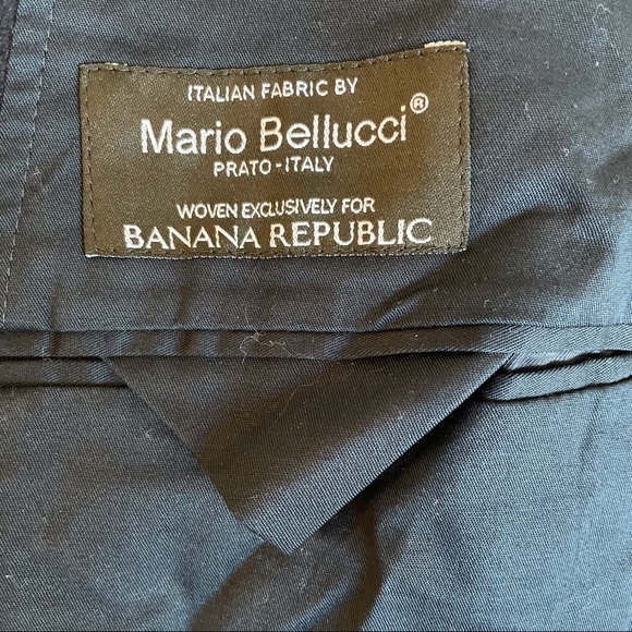 NWT Banana Republic Mario Bellucci Wool Sport Coat Blazer 42R - Navy Blue - Picture 6 of 11